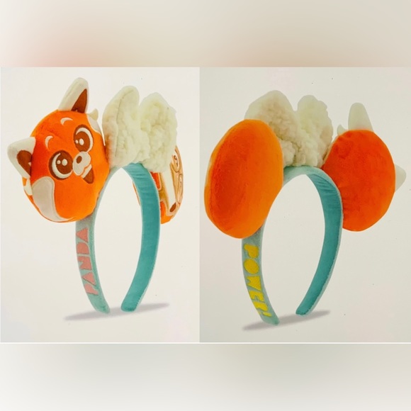 Disney Parks Turning Real Red Mei Panda Power Plush Ear Headband Adults ~New~ - Picture 8 of 11